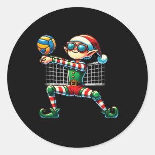 Adesivo Xmas Elf Jogando Voleibol Joga Meninas Crianças