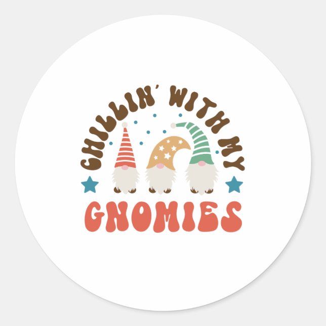 Adesivo Xmas Gift Chillin Com Meus Gnomos (Frente)