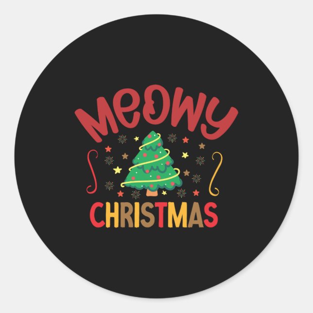 Adesivo Xmas Gift Meowy Natal (Frente)