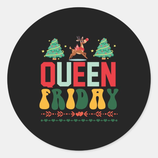 Adesivo Xmas Gift Queen Sexta-feira (Frente)