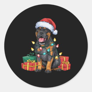 Adesivo Xmas Iluminação Chapéu do Papai Noel Cane Corso Cã