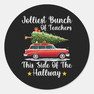 Adesivo Xmas Jolliest Bunch De Professores Neste Lado Do H