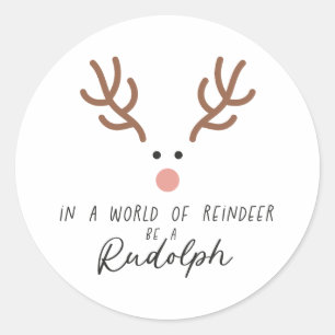 Adesivo Xmas Presente Num Mundo De Reindeer