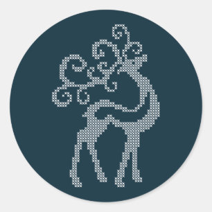 Adesivo Xmas renas-formigas tricotaram design