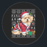 Adesivo Xmas Sweater Style Febre Papais noeis Bichon Frise<br><div class="desc">Xmas Sweater Style Febre Papais noeis Bichon Frise Dog Natal</div>