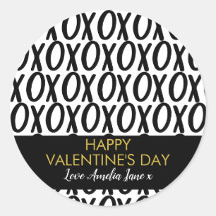 Adesivo XOXO Abraça Dias de os namorados Minimalistas Pre
