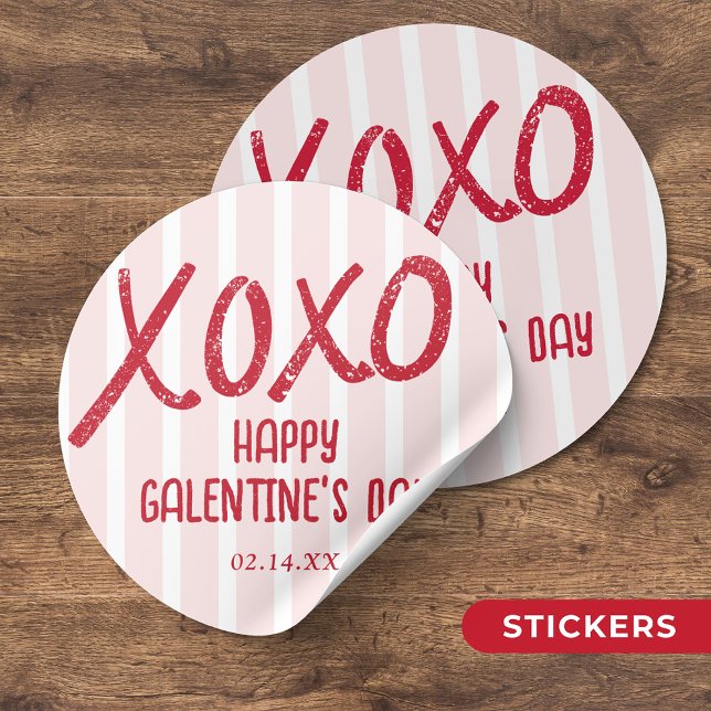 Adesivo XOXO Hand Drawn Galentine’s Day Party (Criador carregado)