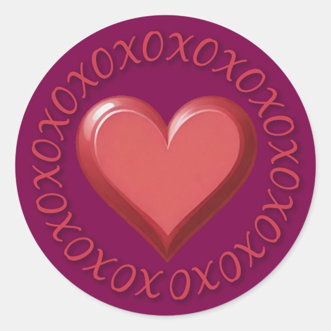 Adesivo XOXO Heart Stickers (Frente)