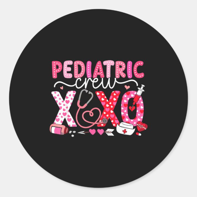 Adesivo Xoxo Nurse Pediatric Crew Nurse Valentine Leopard  (Frente)