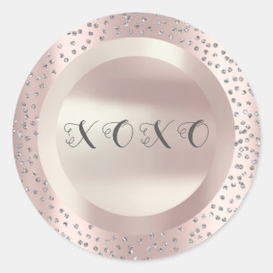Adesivo XOXO Obrigado Cinza Pearam A Cinza De Confetti
