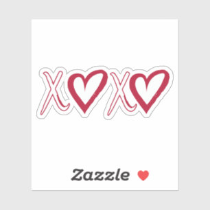 Adesivo Xoxo Sticker, Hugs e Kisses Sticker, Presente para