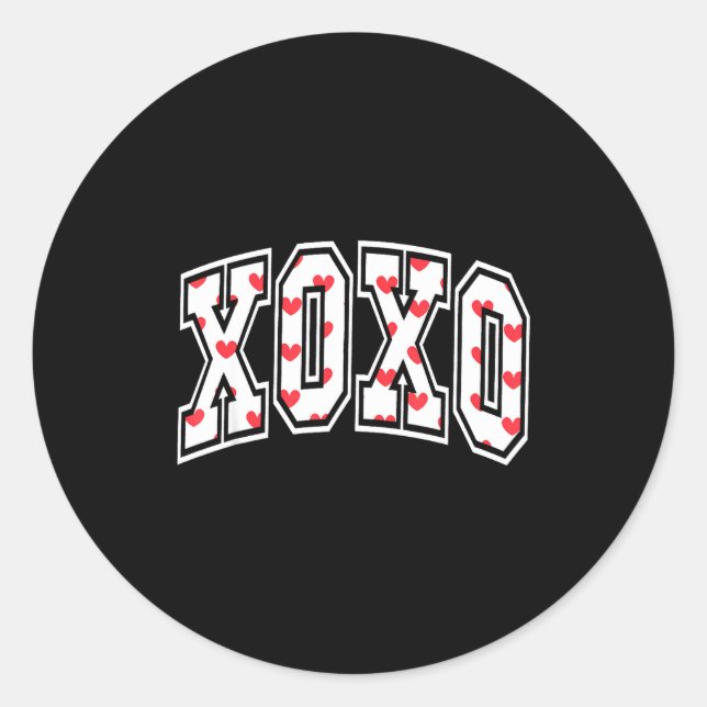 Adesivo Xoxo Valentine Heart Retro Valentine For Men Women (Frente)