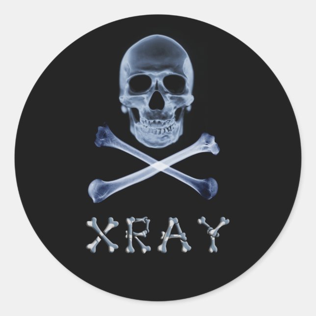 Adesivo XRAY PIRATE Flag RADIOLOGIA JOLLY ROGER (Frente)