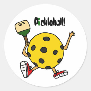Adesivo XX - Personagem Engraçado de Pickleball