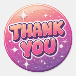 Adesivo Y2K Thank You Round Sticker