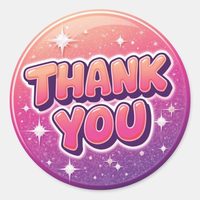 Adesivo Y2K Thank You Round Sticker (Frente)