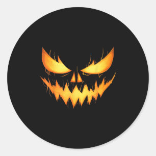 Adesivo Y Jack O Lanterna Esculpida Pumpkin Face Halloween