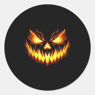 Adesivo Y Jack O Lanterna Esculpida Pumpkin Face Halloween