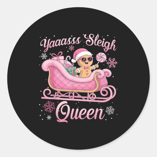 Adesivo Yaas Sleigh Queen Sleigh Girl Matching Christmas  (Frente)