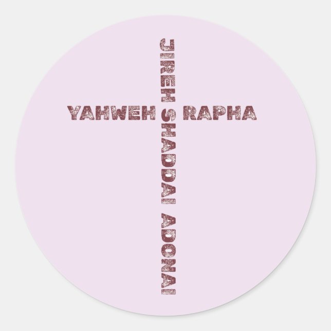Adesivo Yahweh Rapha Jireh Cristão (Frente)