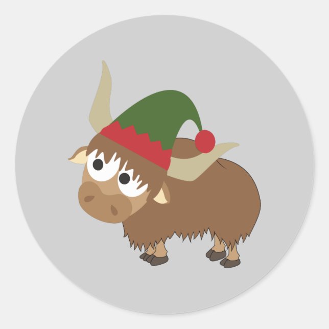 Adesivo Yak Christmas Elf (Frente)