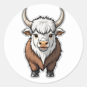 Adesivo Yak, um cartoon adorável