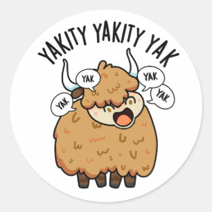 Adesivo Yakity Yakity Yak Funny Animal Pun