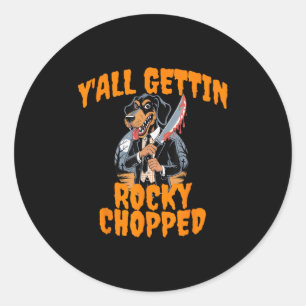 Adesivo Y'all Gettin Rocky Chopped Tennessee Halloween Cos