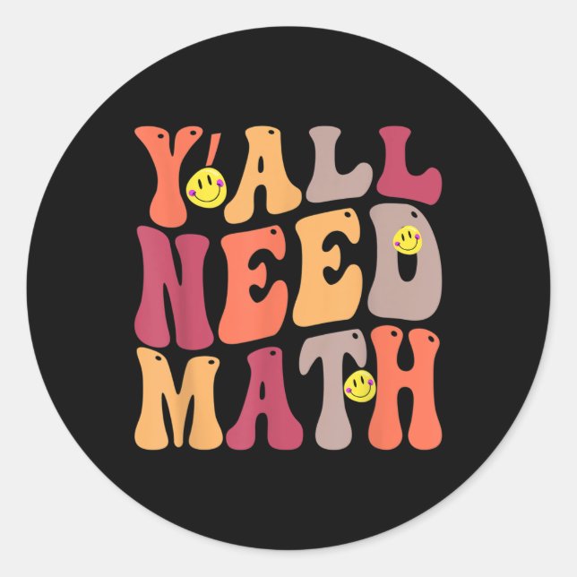 Adesivo Yall Precisa de Matemática Feliz (Frente)