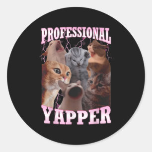 Adesivo Yapper Profissional Memória de Gato Engraçado Espe
