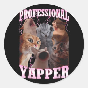 Adesivo Yapper Profissional Memória de Gato Engraçado Espe