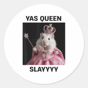 Adesivo Yas Queen Slay Rat Meme Women Girls Slay Queen _1