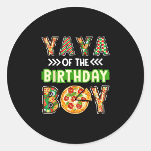 Adesivo Yaya do menino aniversariante amante de pizza fest