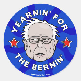 Adesivo Yearnin' for Bernin', Bernie Sanders Sheet