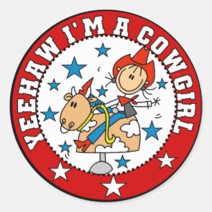 Adesivo Yee Haw Cowgirl Camisetas e presentes