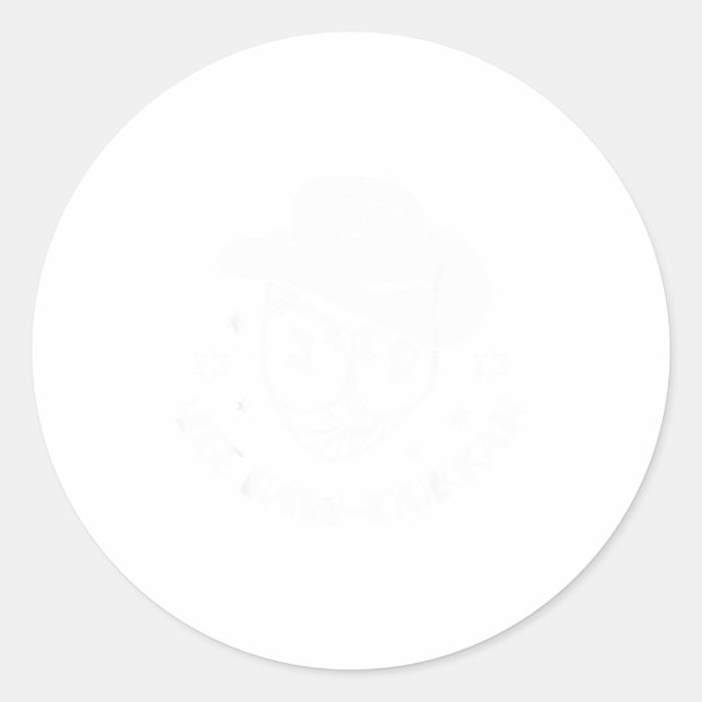 Adesivo Yee Haw-nukkah Hanukkah Chanukah Dreidel Festival  (Frente)