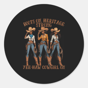Adesivo Yehah Cowgirl Sobre A Mulher Negra Afro-Americana