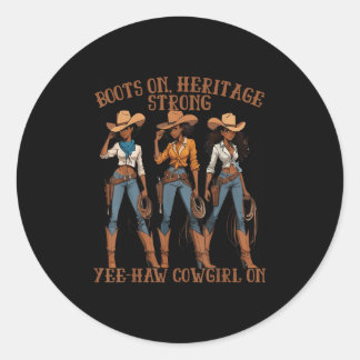 Adesivo Yehah Cowgirl Sobre A Mulher Negra Afro-Americana