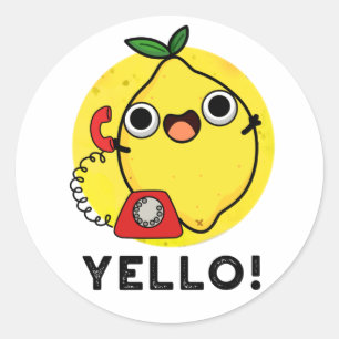 Adesivo Yello Funny Yellow Lemon Pun