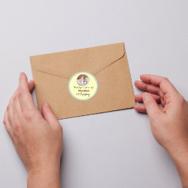 Adesivo Yellow Baby Girl/Boy Thank You Birthday 