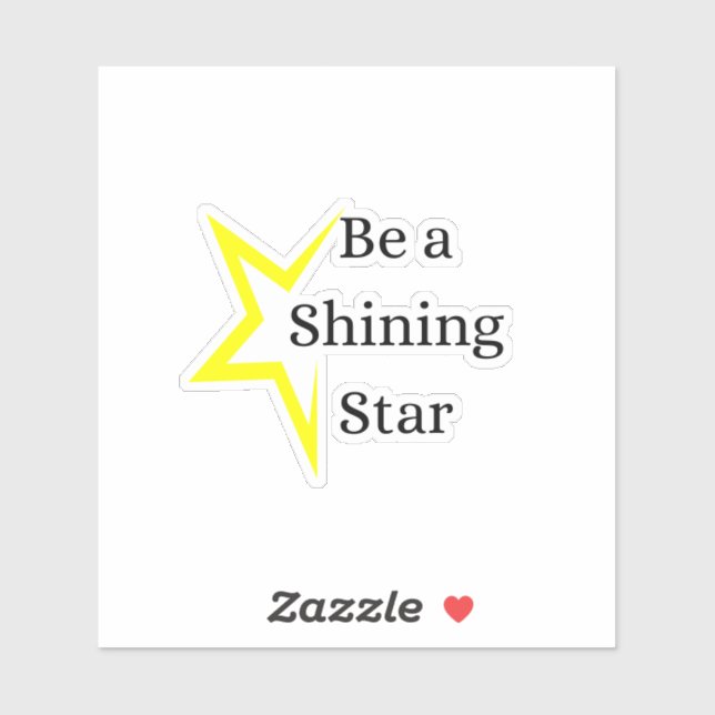 Adesivo Yellow Be a Shining Star Vinyl Sticker (Folha)