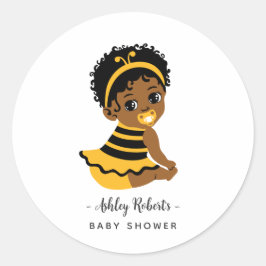 Adesivo Yellow Black Bee Baby Shower