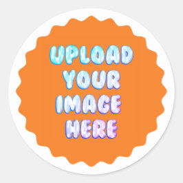 Adesivo Yellow Classic Round Sticker with a Business Logo