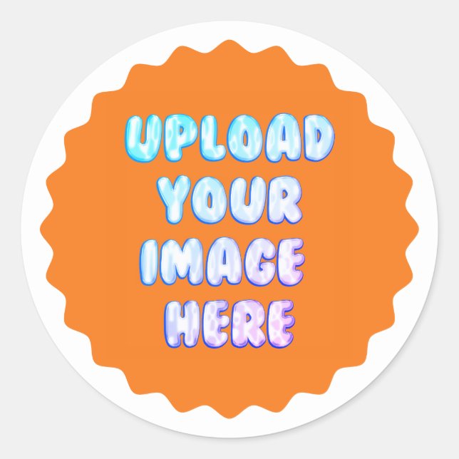 Adesivo Yellow Classic Round Sticker with a Business Logo (Frente)