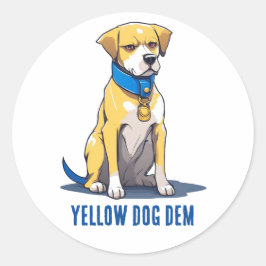 Adesivo Yellow Dog Democrat Politics USA Presidente 2024