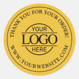 Adesivo Yellow Simple Custom Busines Logo Promotional