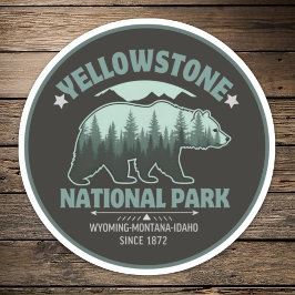 Adesivo Yellowstone Bear Sticker – Explore the Wild Outdoo