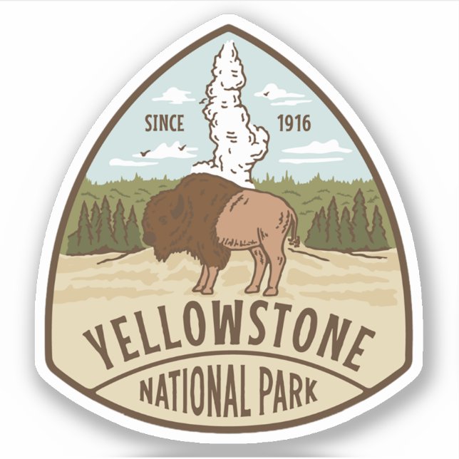 Adesivo Yellowstone National Park Large Vinyl Sticker (Frente)