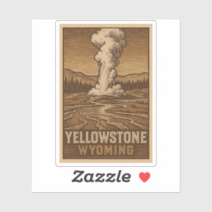 Adesivo Yellowstone National Park Vinyl Sticker