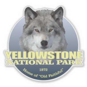 Adesivo Yellowstone NP (lobo) 2 PESOS